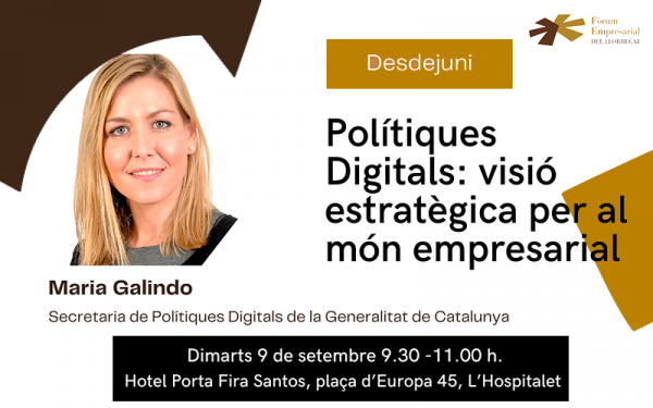 Desdejuni amb Maria Galindo, Secretaria de Polítiques Digitals de la Generalitat de Catalunya