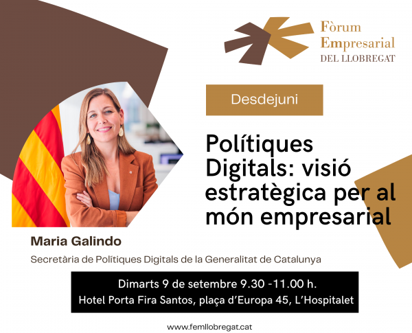 Desdejuni amb Maria Galindo, Secretària de Polítiques Digitals de la Generalitat de Catalunya