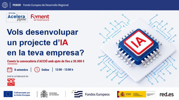 Img Sessió informativa: Vols desenvolupar un projecte d’IA en la teva empresa? Coneix la nova convocatòria d’ACCIÓ amb ajuts de fins a 30.000 € 27