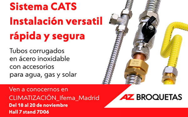 Broquetas presentará sus innovaciones para aerotermia en la feria Climatización & Refrigeración 2025