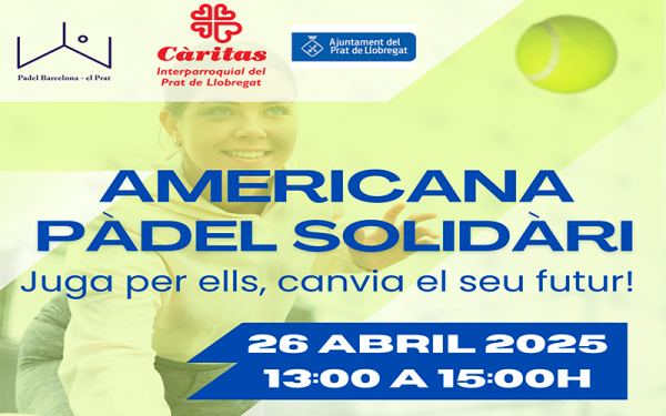 Càritas El Prat organitza un torneig de pàdel solidari