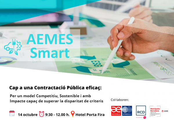 Coneix les oportunitats que suposa la contractació pública. Inscriu-te a la propera jornada d'AEMES Smart!