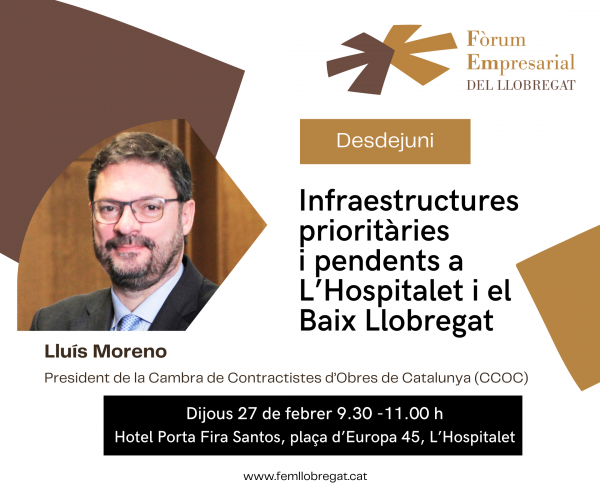 Desdejuni amb Lluís Moreno, president de la Cambra de Contractistes d'Obres de Catalunya, al FEm Llobregat