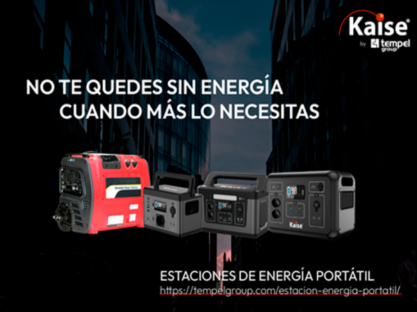 Tempel Group apuesta por sus estaciones de energía portátil 'Powerbank de Kaise' para no quedarse sin energía cuando más se necesita