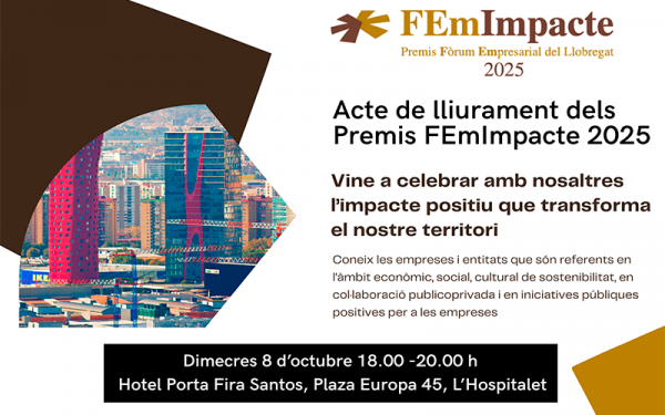 Vine a la 1a edició dels Premis del Fòrum Empresarial del Llobregat. T'hi esperem!